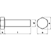 Болт шестигранный М8х60 мм, DIN 933/ГОСТ 7798-70, цинк, 5 кг - 2