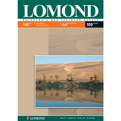 Фотобумага матовая для струйной фотопечати "Lomond", А4, 50 листов, 230 г/м2