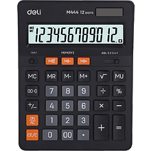 Калькулятор настольный Deli "М444", 12-разрядный, черный