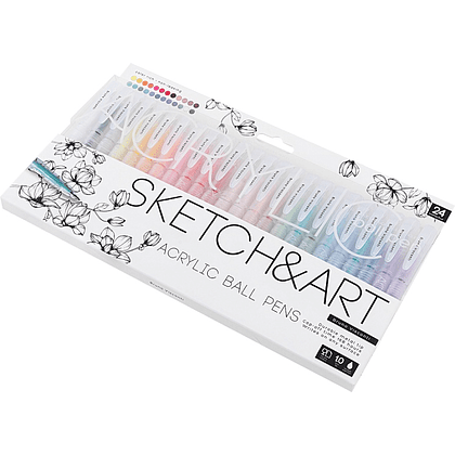 Набор ручек акриловых "Sketch&Art", 1 мм, 24 шт, ассорти - 2