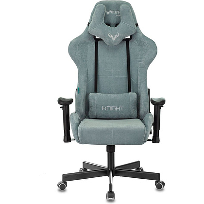 Кресло игровое Бюрократ VIKING "KNIGHT LT28 FABRIC", ткань, металл, серо-голубой  - 7