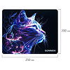Коврик для мыши "Neon Cat", 250х200х2 мм, ткань, черный - 4