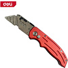 Нож строительный складной Deli RS EDL040, трапеция, 19T, красный - 15