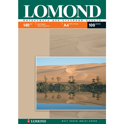 Фотобумага матовая для струйной фотопечати "Lomond", А4, 50 листов, 220 г/м2