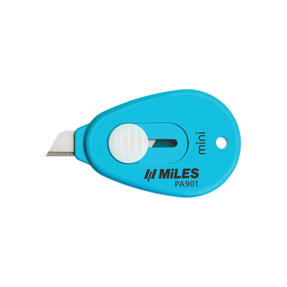 Нож для бумаги малый "Kangaro Miles", 9 мм, голубой