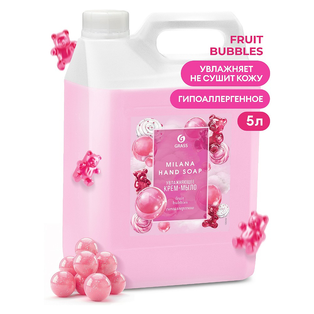 Крем-мыло "Milana", 5 л, Fruit bubbles 