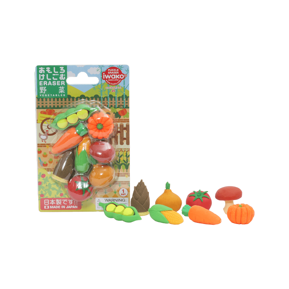 Набор ластиков "IWAKO Vegetables", блистер
