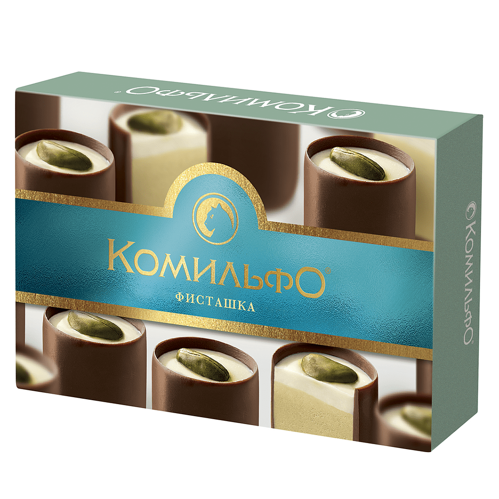 Конфеты шоколадные "Комильфо", 116 г, c двухслойной начинкой и фисташкой - 3