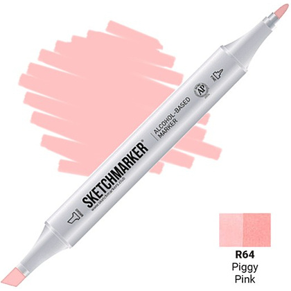 Маркер художественный "Brushmarker", двухсторонний, R64 поросячий розовый