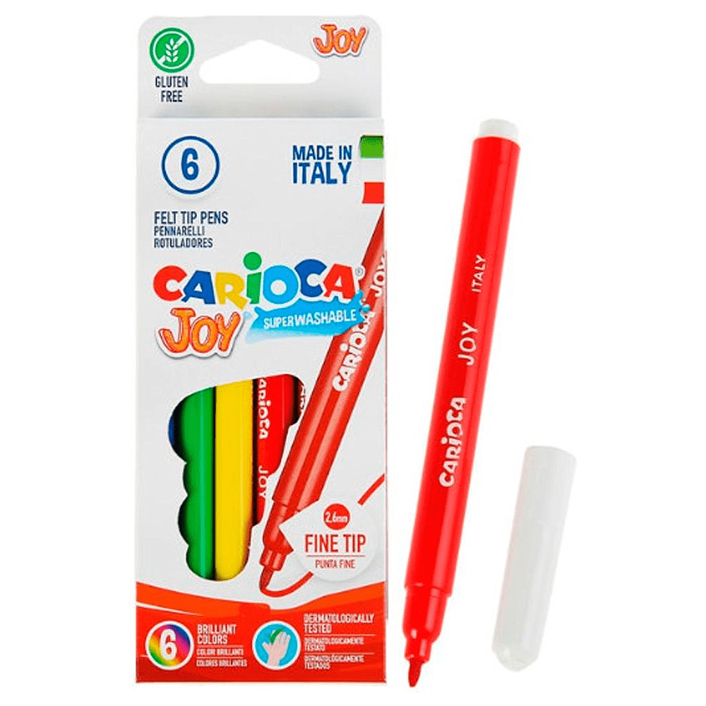 Фломастеры "Carioca Joy", 6 шт
