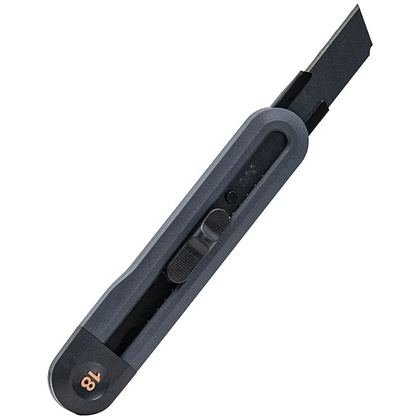 Нож строительный Deli HS EHT4018, 18 мм, Soft Touch, черный - 7