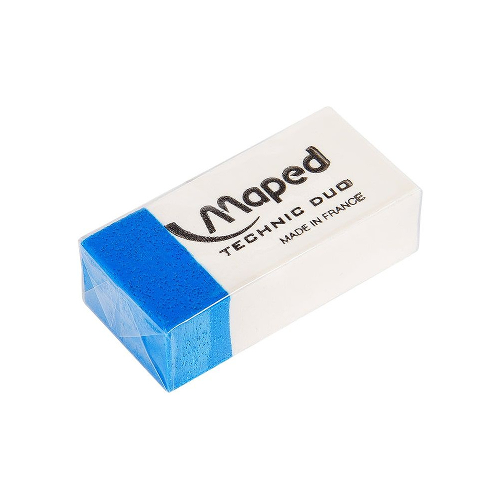 Ластик Maped "Technic Duo", 1 шт, белый, голубой