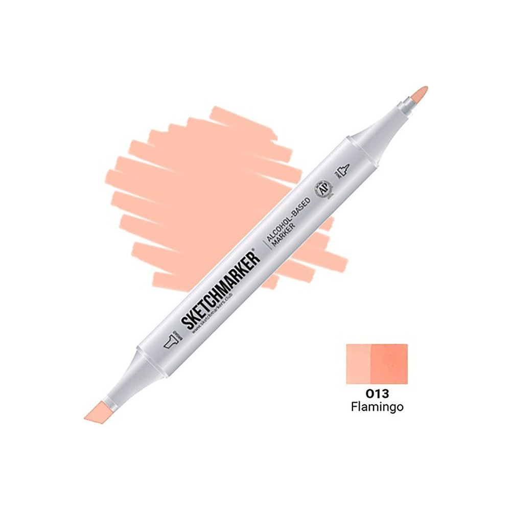 Маркер перманентный двусторонний "Sketchmarker", O13 фламинго