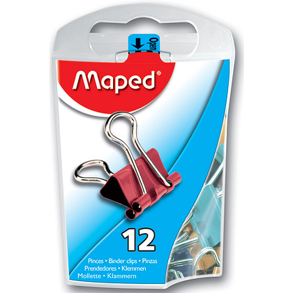 Зажим для бумаг Maped, 15 мм, 12 шт, ассорти - 2