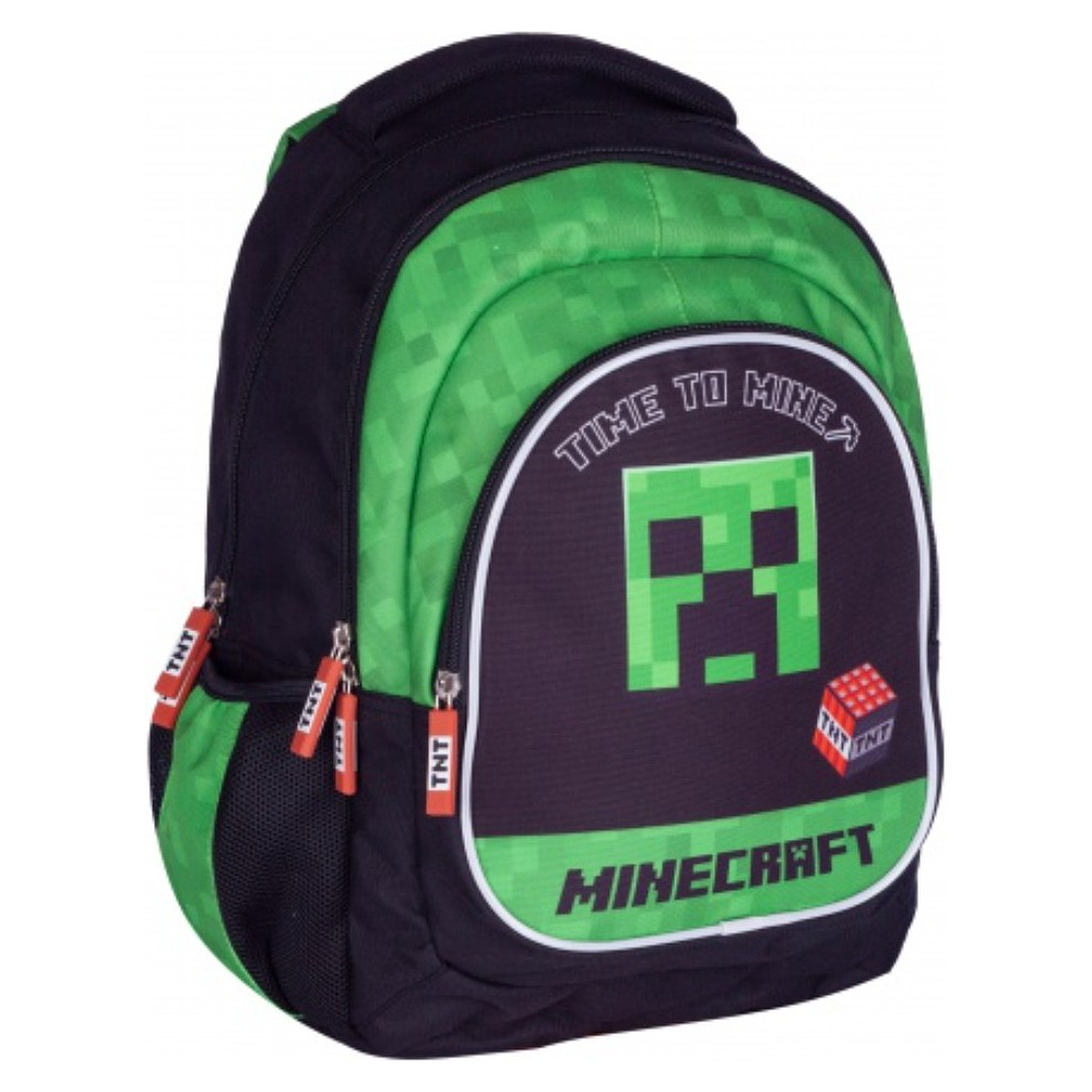 Рюкзак детский Astra "Minecraft time to mine", черный, зеленый - 2