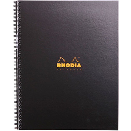 Блокнот "Rhodia", А4+, 80 листов, в клетку, черный