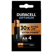 Батарейки алкалиновые DURACELL "Optimum LR06/MX2400 (AA)"