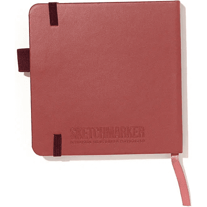 Скетчбук "Sketchmarker", 12х12 см, 140 г/м2, 80 листов, красный винтаж - 4