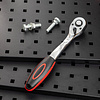 Ключ-трещотка Deli RS EDL2522 1/2", 254 мм, 72 зуба, черный, красный - 4