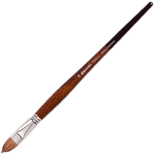Кисть "Escoda Versatil Brush L/H", синтетика, темно-коричневый, плоская, №18