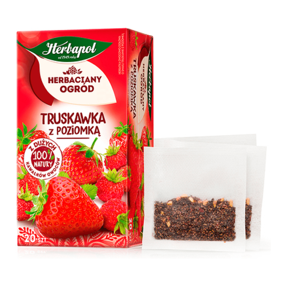 Чай "Herbapol" 20*2,5 г., фруктовый, со вкусом клубники и земляники