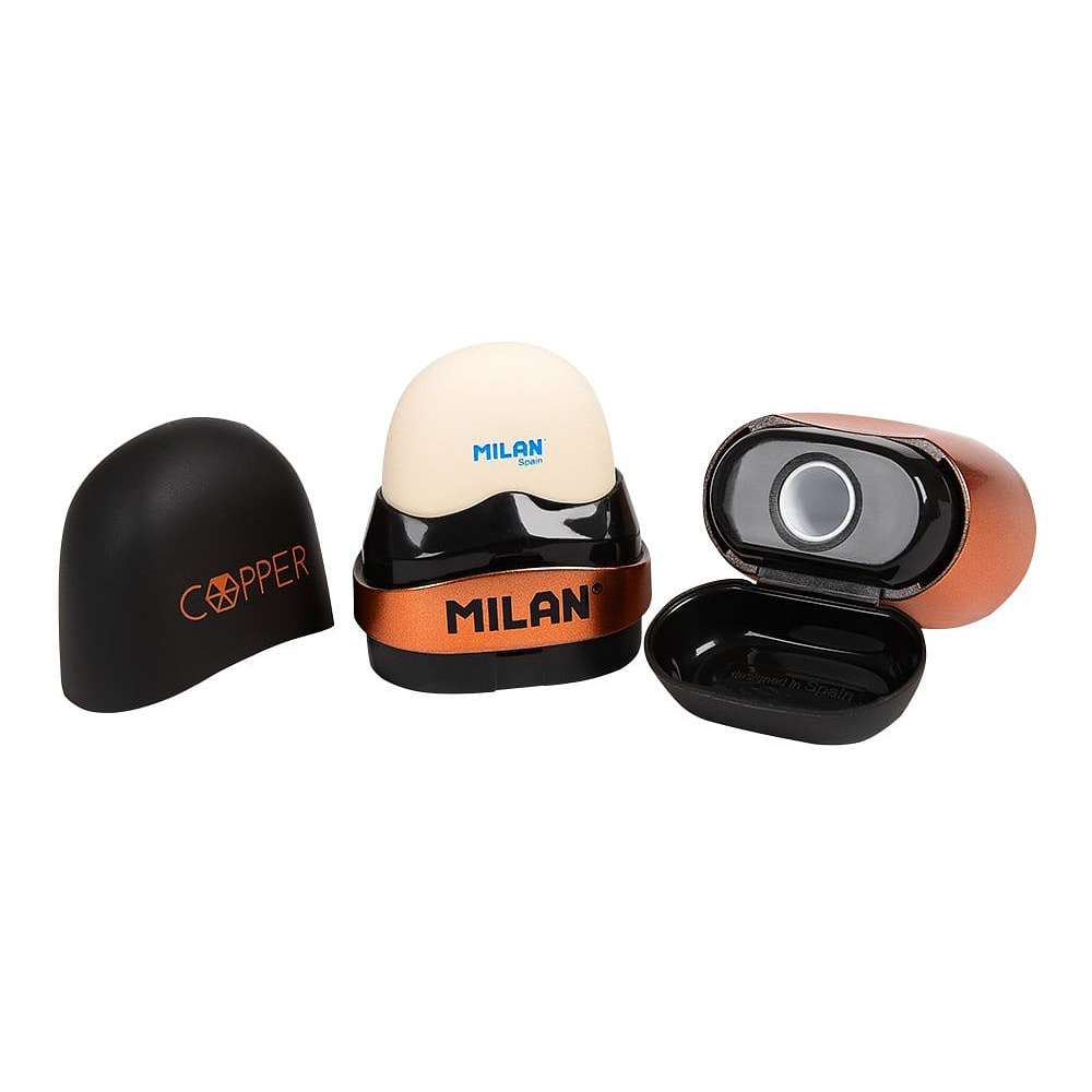 Ластик-точилка Milan "Capsule copp", 1 отверстие, без контейнера - 2