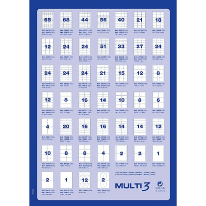 Самоклеящиеся этикетки универсальные MULTI 3, 105х57 мм, 100 листов, белый - 2