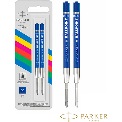 Стержень шариковый "Parker CW216654", M (средний), 1 мм, 2 шт., синий 