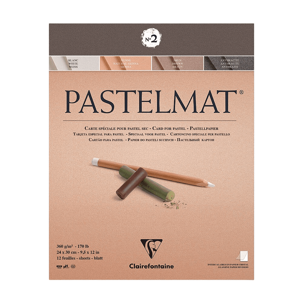 Блок бумаги "Pastelmat", 24x30 см, 360 г/м2, 12 листов, 4 цвета