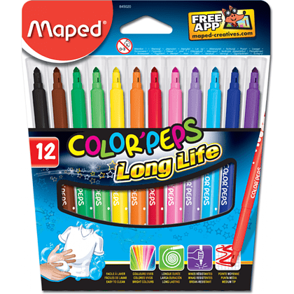 Фломастеры Maped "Color Peps", 12 шт