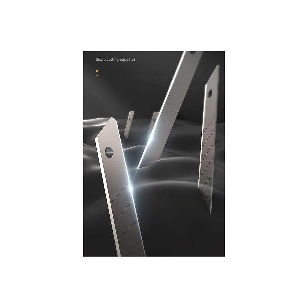 Нож строительный Deli HS EHT4009, 9 мм, Soft Touch, черный - 7