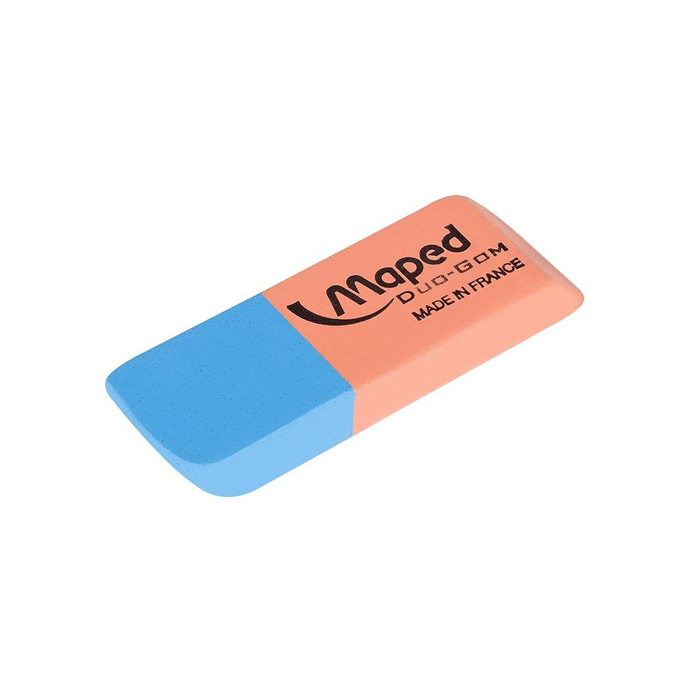 Ластик Maped "Duo-Gom", 1 шт, голубой, розовый, (021513)