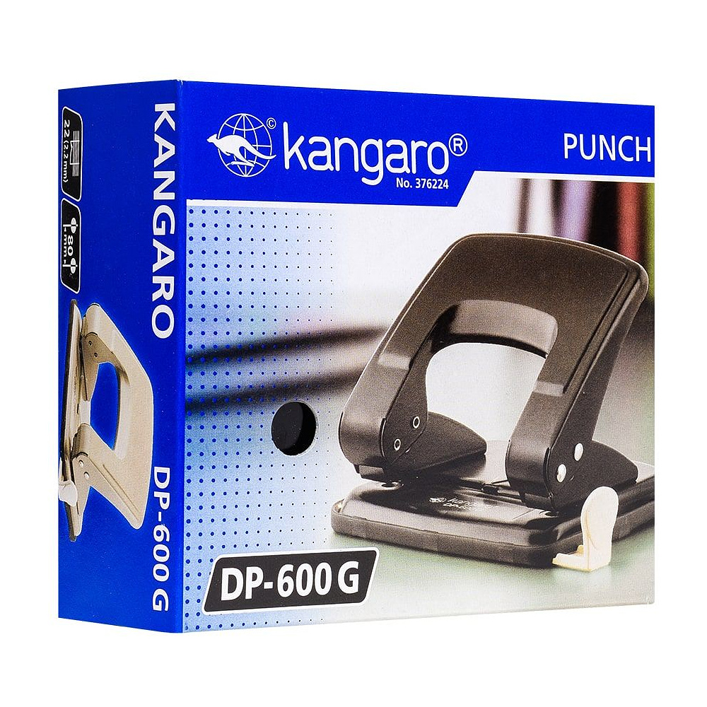 Дырокол Kangaro "DP-600G", 22 листа, серый - 3
