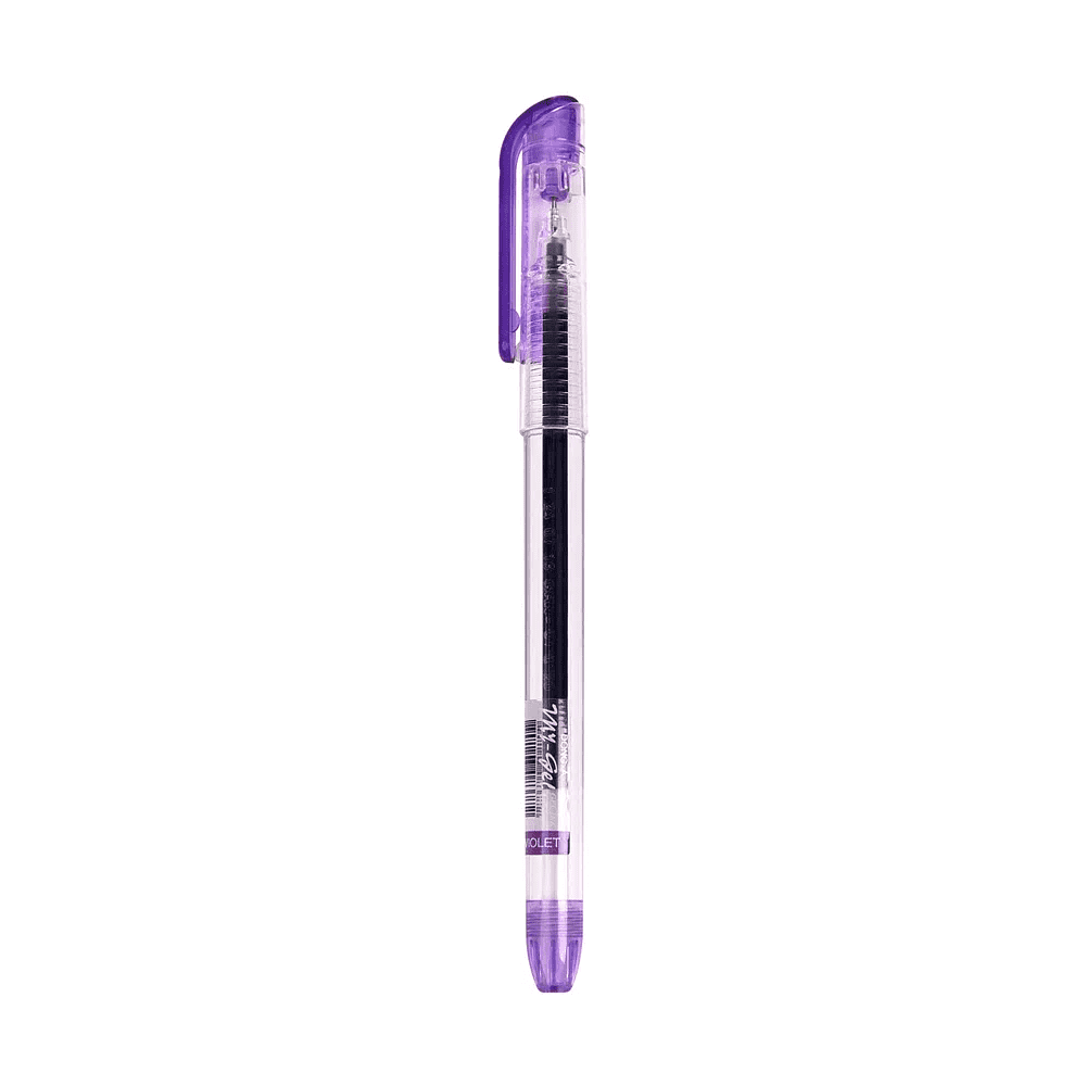 Ручка гелевая "My-Gel Standard", 0.5 мм, прозрачный, стерж. фиолетовый