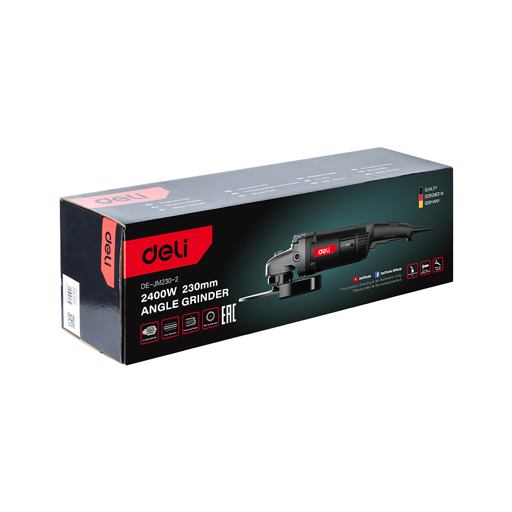Угловая шлифмашина Deli RS EDE-JM230-2E 2400 Вт, 230 мм - 5