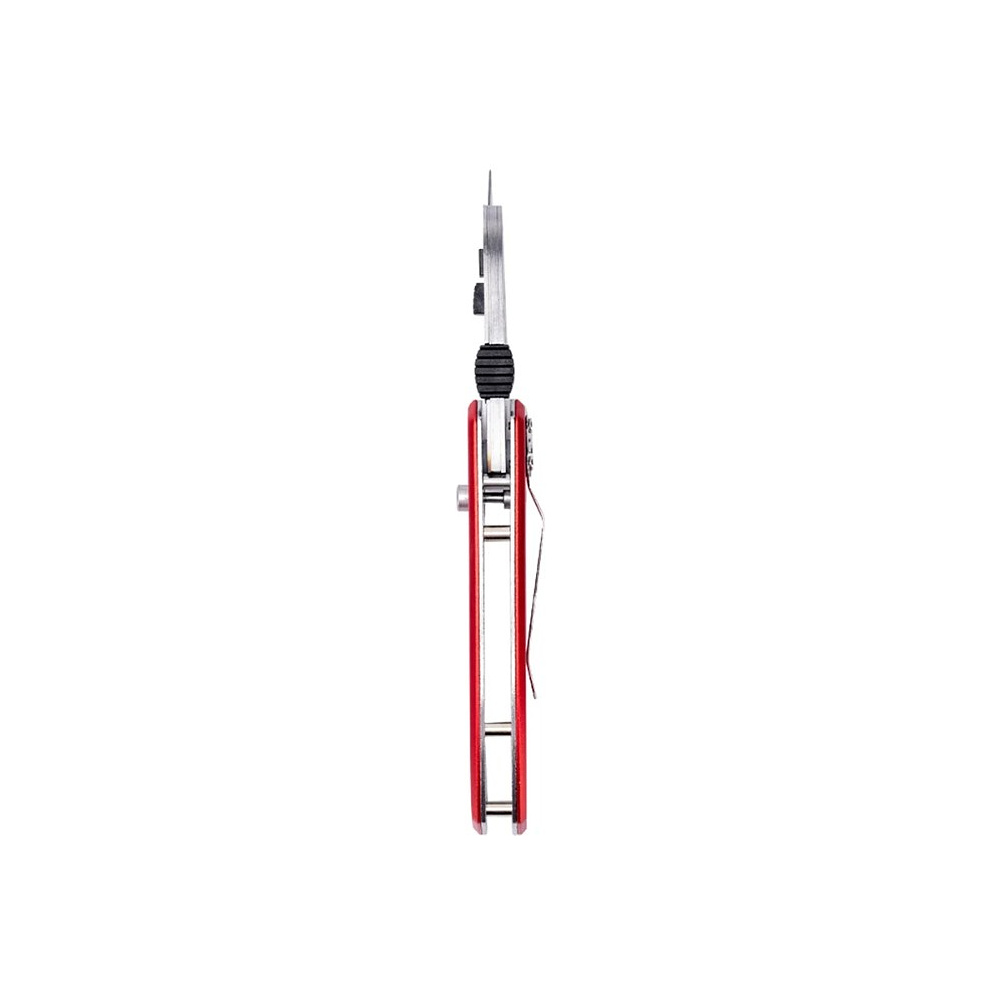 Нож строительный складной Deli RS EDL040, трапеция, 19T, красный - 9