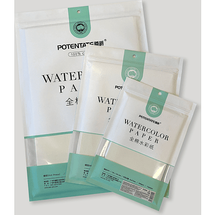 Бумага для акварели "Potentate", хлопок, горячий пресс, 13.5х19 см, 10 листов - 3
