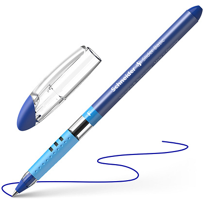 Ручка шариковая "Schneider Slider Basic F", синий, стерж. синий - 2