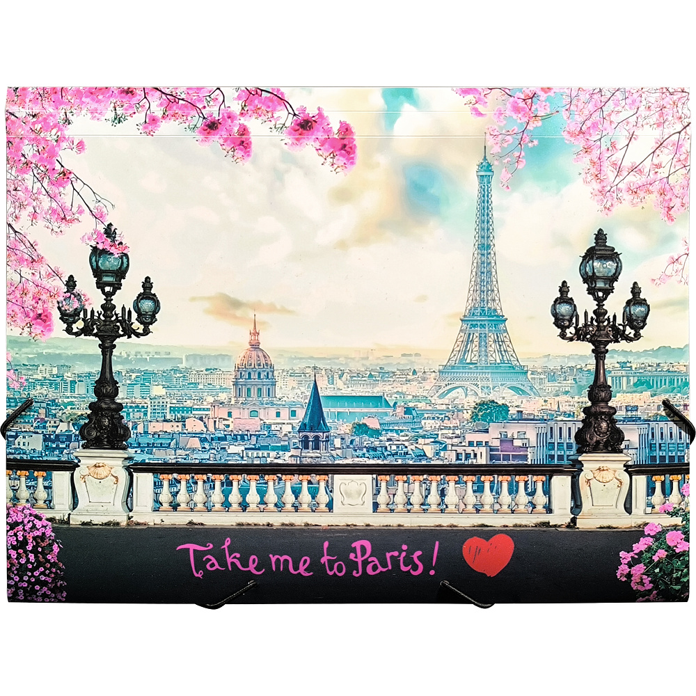 Папка на резинках "Take me to Paris", пластик, 15 мм - 2