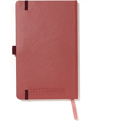 Скетчбук "Sketchmarker", 13х21 см, 140 г/м2, 80 листов, красный винтаж - 4