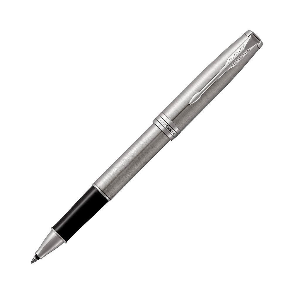 Ручка-роллер Parker "Sonnet Core Stainless Steel CT", 0.7 мм, серебристый, стерж. черный