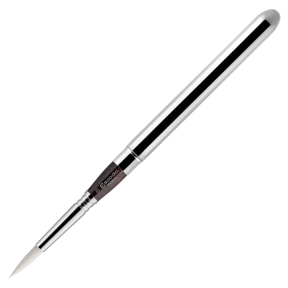 Кисть "Escoda Perla 1438", синтетика белая, круглая, складная, №8