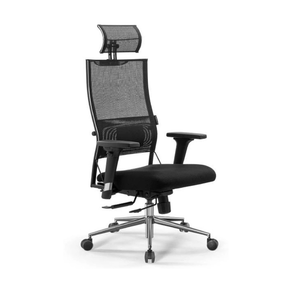 Кресло компьютерное ErgoLife SynchroSit Air-180 B2-311D, ткань, сетка, черный