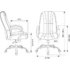 Кресло для руководителя Бюрократ T-898SL черный Leather Venge Black, эко.кожа, металл - 6