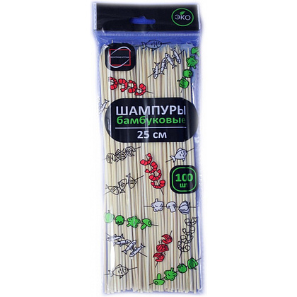 Шампур для шашлыка 25 см, 100 шт./упак. - 2