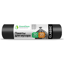 Мешки для мусора GreenClean Classic, 30 л