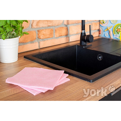 Салфетка универсальная перфорированная YORK  34*35 см., ассорти 3шт./уп. - 5