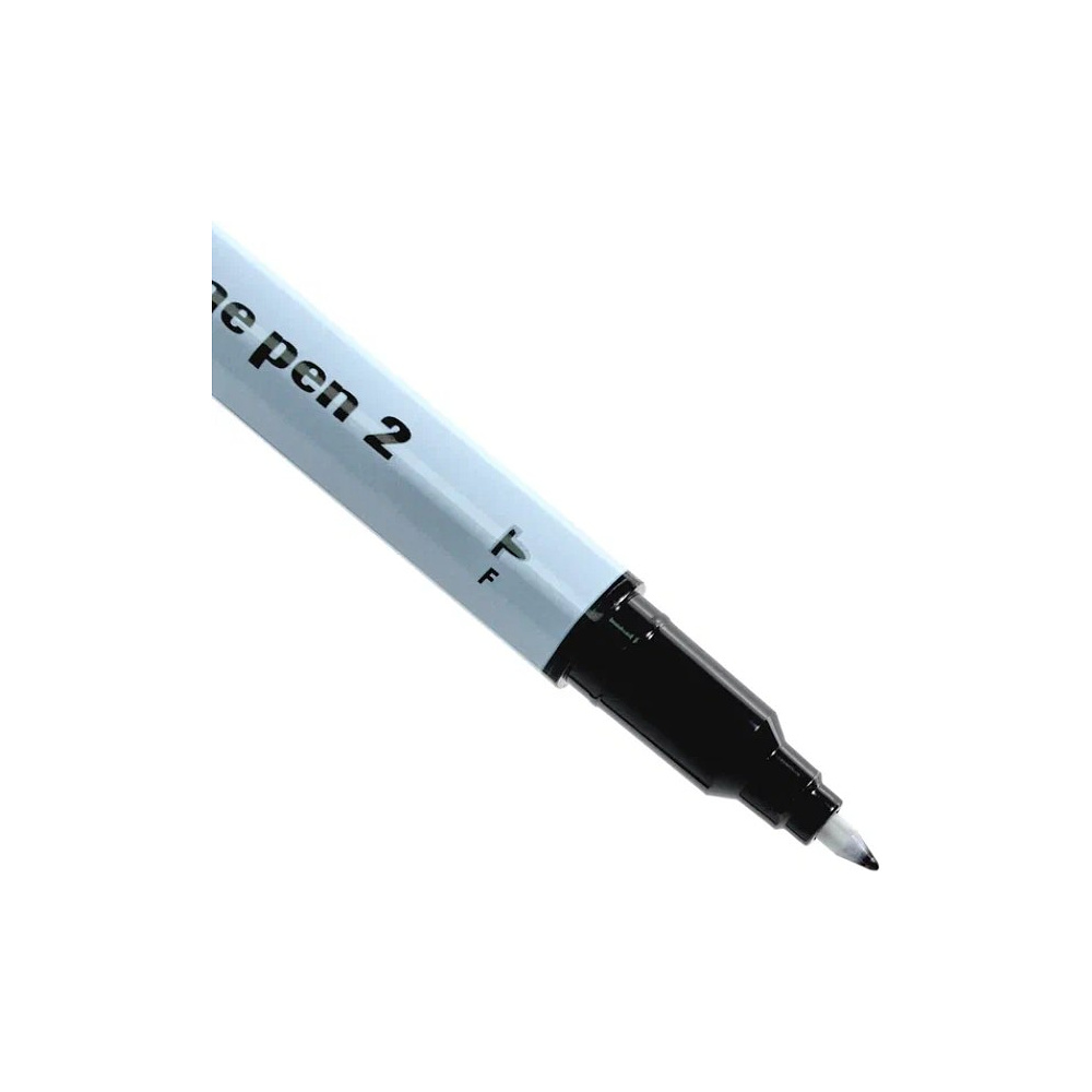 Маркер перманентный "Twin Name Pen", двусторонний, черный - 6
