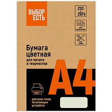 Бумага цветная "Выбор есть", A4, 100 листов