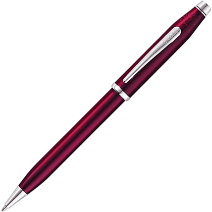 Ручка шариковая "Century II Translucent Plum Lacquer", 0.7 мм, красный, стержень черный